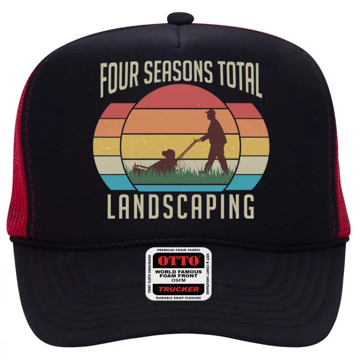 Vintage Four Seasons Total Landscaping High Crown Mesh Trucker Hat