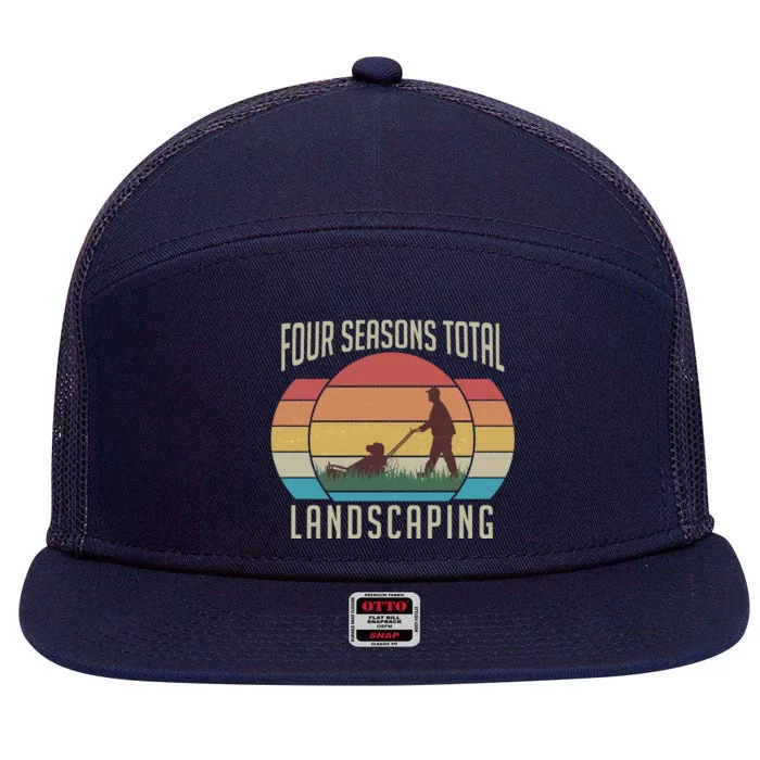 Vintage Four Seasons Total Landscaping 7 Panel Mesh Trucker Snapback Hat