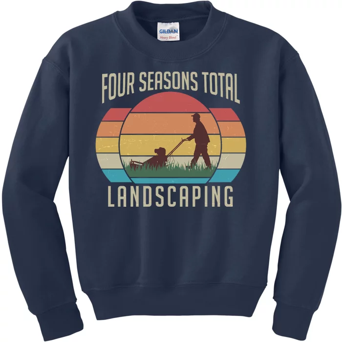 Vintage Four Seasons Total Landscaping Kids Sweatshirt