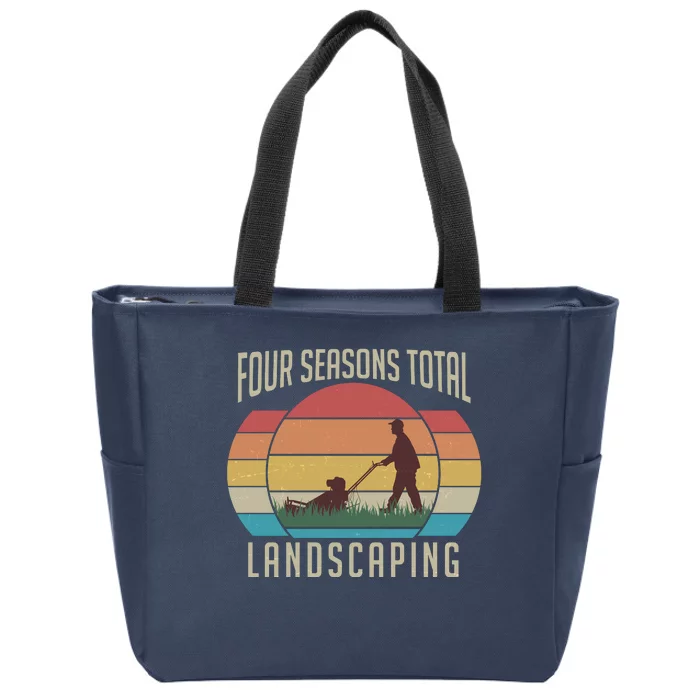 Vintage Four Seasons Total Landscaping Zip Tote Bag