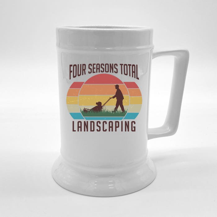 Vintage Four Seasons Total Landscaping Front & Back Beer Stein