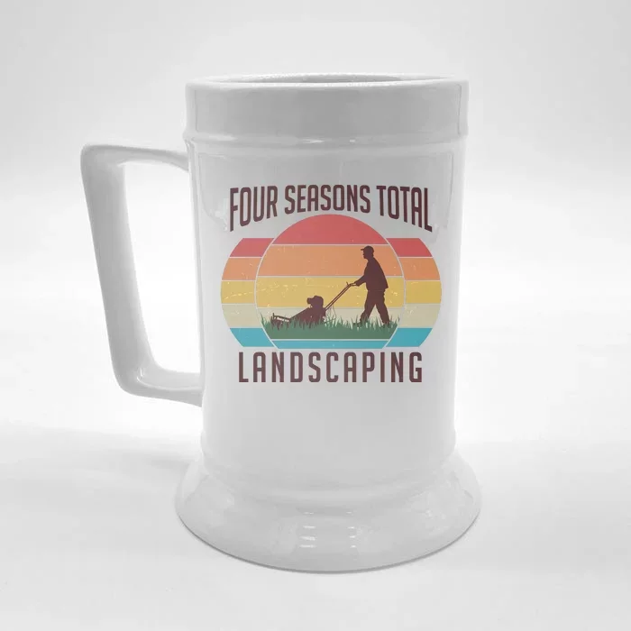 Vintage Four Seasons Total Landscaping Front & Back Beer Stein