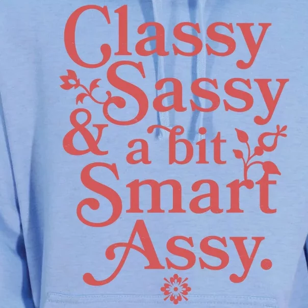 Vintage Funny Classy Sassy & A Bit Smart Assy Unisex Surf Hoodie