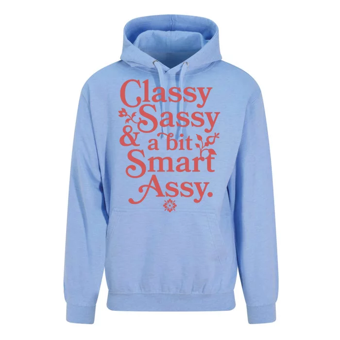 Vintage Funny Classy Sassy & A Bit Smart Assy Unisex Surf Hoodie