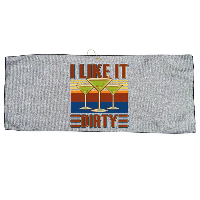 Vintage Funny I Like It Dirty Martini Drinks Large Microfiber Waffle Golf Towel