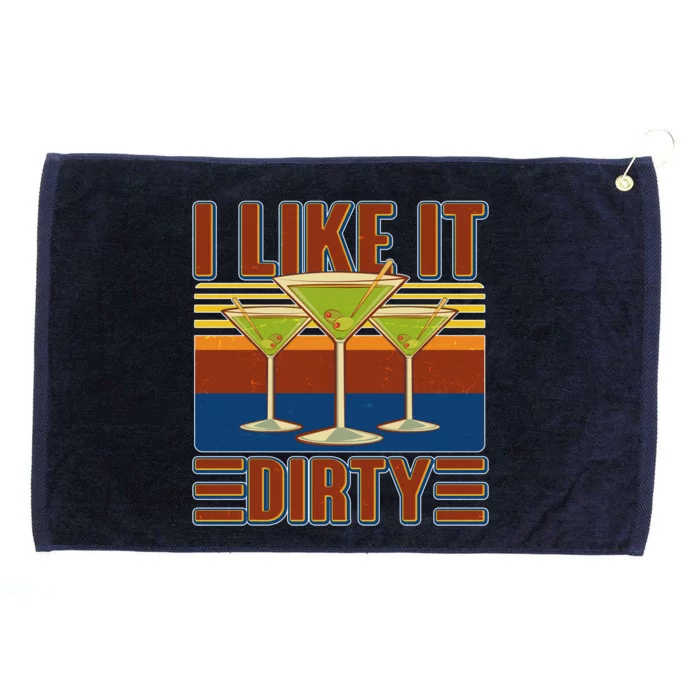 Vintage Funny I Like It Dirty Martini Drinks Grommeted Golf Towel