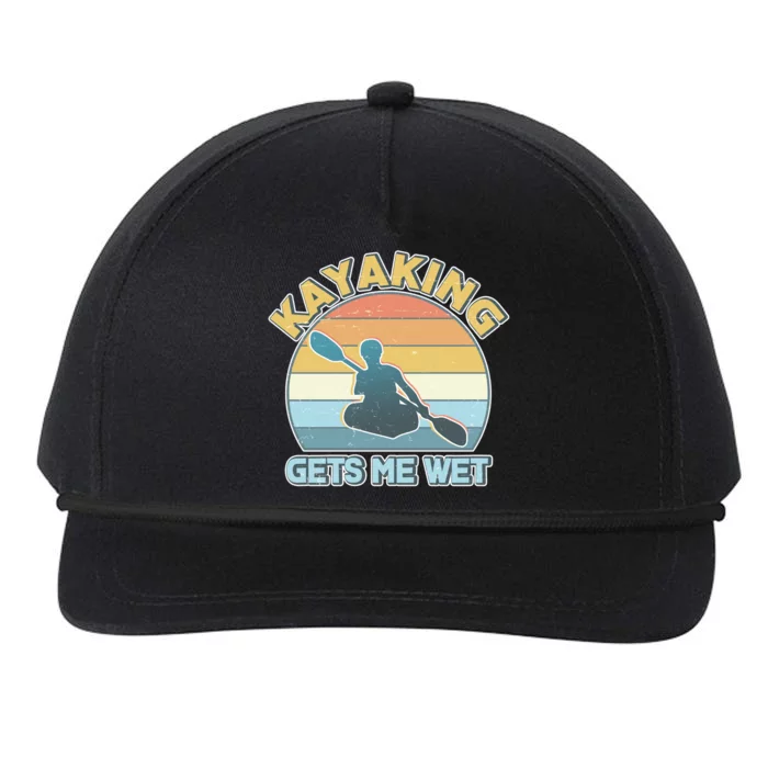 Vintage Funny Kayaking Get Me Wet Snapback Five-Panel Rope Hat