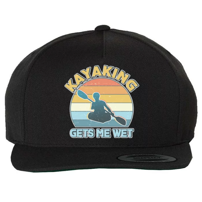 Vintage Funny Kayaking Get Me Wet Wool Snapback Cap