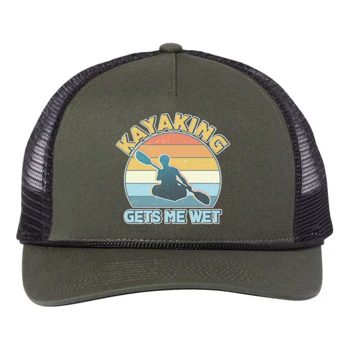 Vintage Funny Kayaking Get Me Wet Retro Rope Trucker Hat Cap