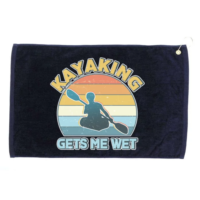 Vintage Funny Kayaking Get Me Wet Grommeted Golf Towel