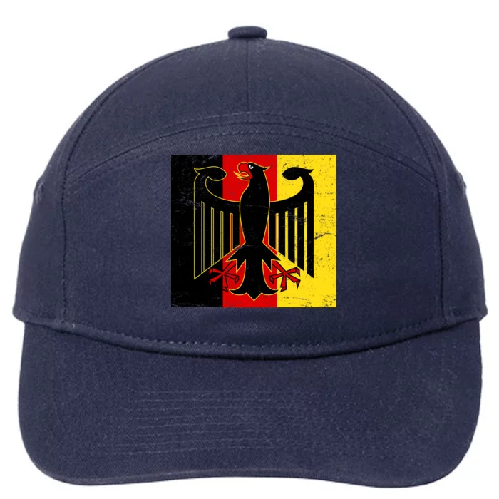 Vintage German Eagle Emblem Flag 7-Panel Snapback Hat