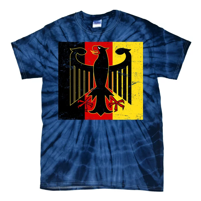 Vintage German Eagle Emblem Flag Tie-Dye T-Shirt