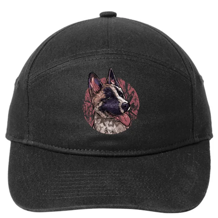 Vintage German Shepherd 7-Panel Snapback Hat