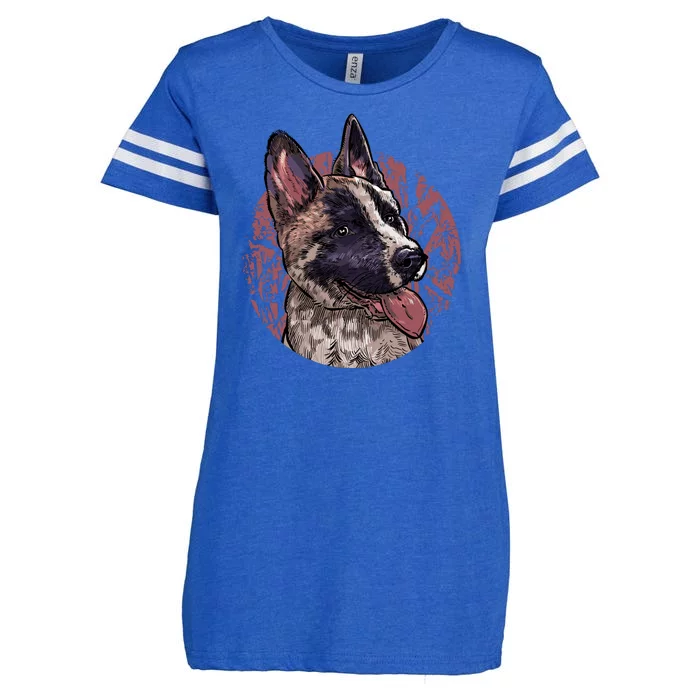 Vintage German Shepherd Enza Ladies Jersey Football T-Shirt