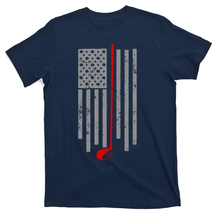 Vintage Golf American Flag USA T-Shirt