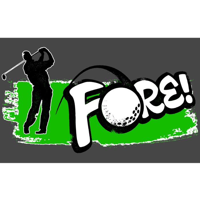 Vintage Golfer Swinging and Saying Fore Bumper Sticker