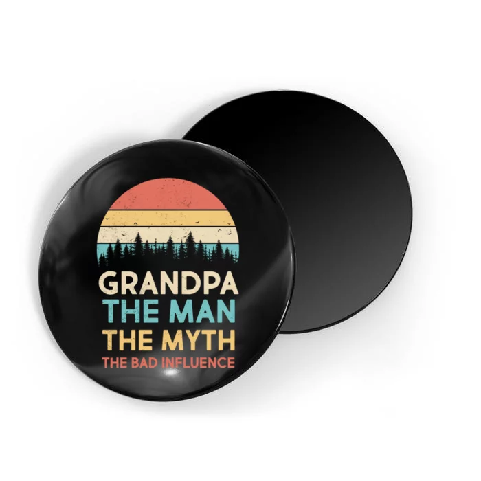 Vintage Grandpa Man Myth The Bad Influence Magnet