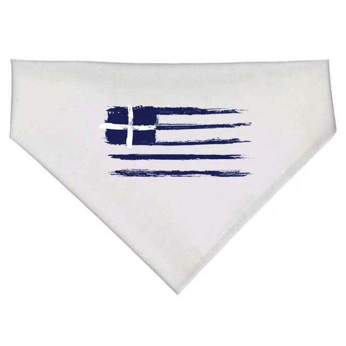 Vintage Greece Flag USA-Made Doggie Bandana