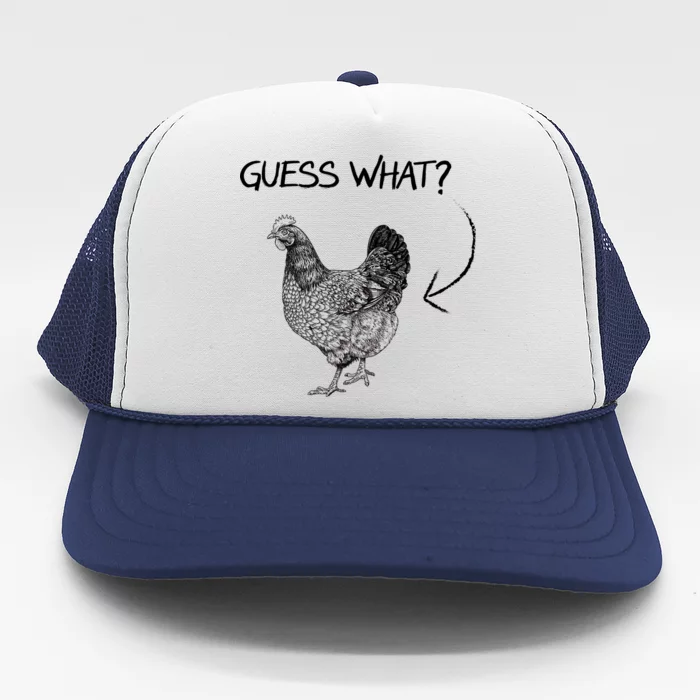 Vintage Guess What Chicken Butt Funny Trucker Hat