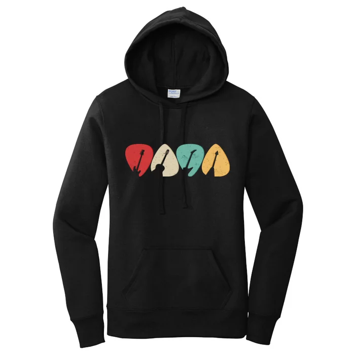 Vintage Guitar Picks Women's Pullover Hoodie