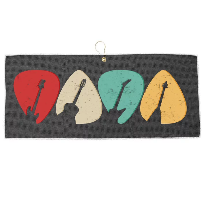 Vintage Guitar Picks Large Microfiber Waffle Golf Towel