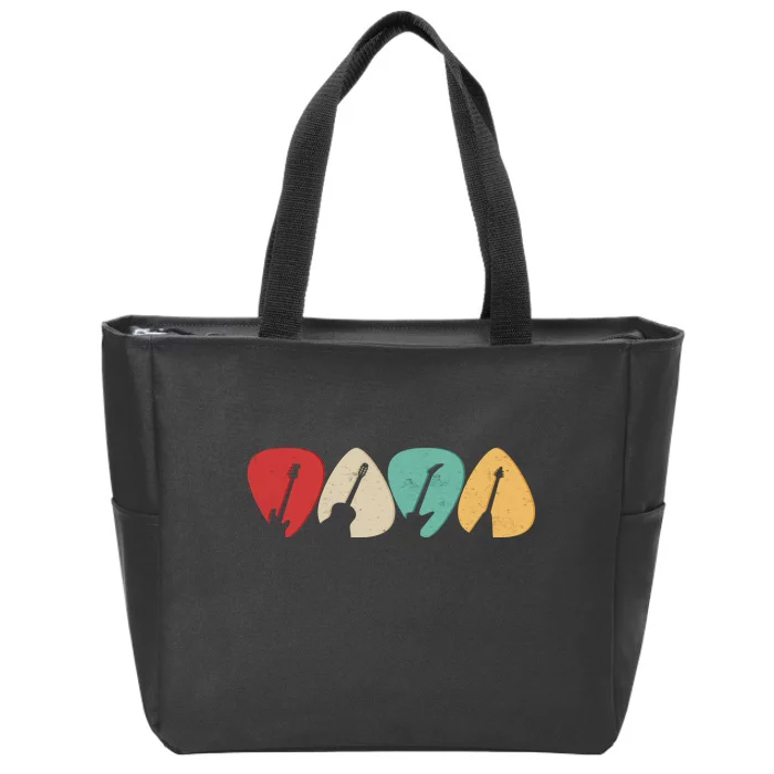 Vintage Guitar Picks Zip Tote Bag