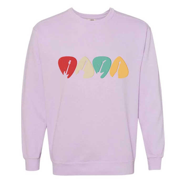 Vintage Guitar Picks Garment-Dyed Sweatshirt