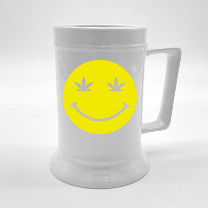 Vintage Happy Pot Smiley Face Front & Back Beer Stein