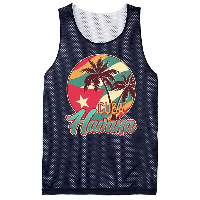 Vintage Havana Cuba Emblem Mesh Reversible Basketball Jersey Tank