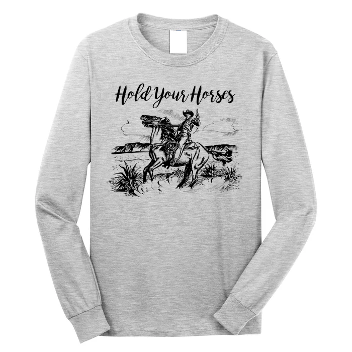 Vintage Hold Your Horses Western Cowboy Long Sleeve Shirt