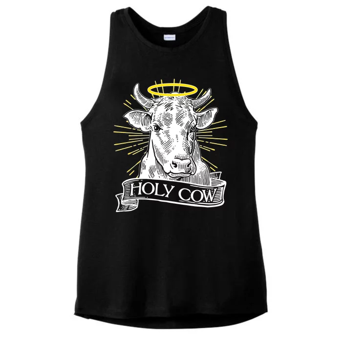 Vintage Holy Cow Ladies Tri-Blend Wicking Tank