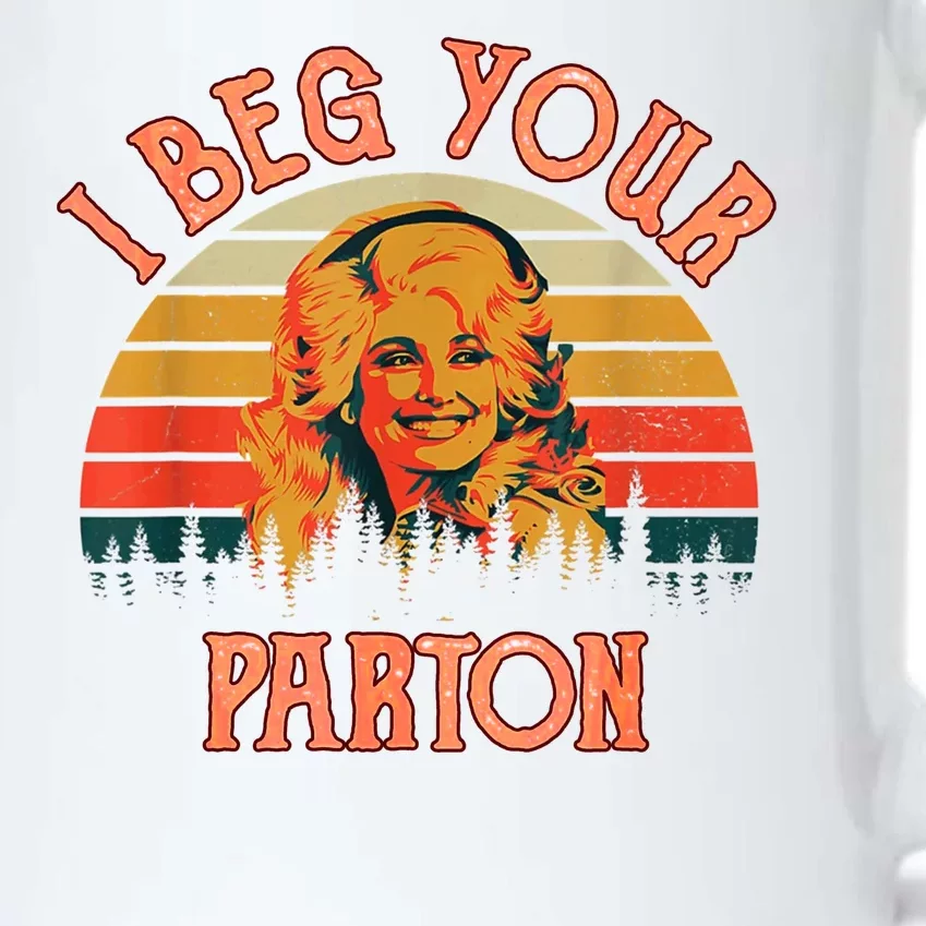 Vintage I Beg Your Parton Funny Black Color Changing Mug