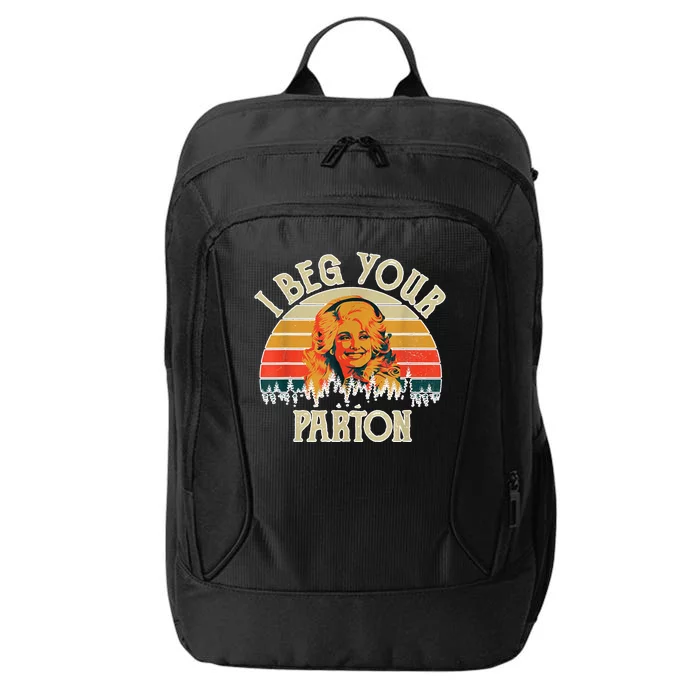 Vintage I Beg Your Parton Funny City Backpack