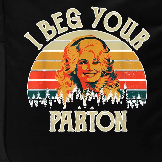 Vintage I Beg Your Parton Funny Impact Tech Backpack