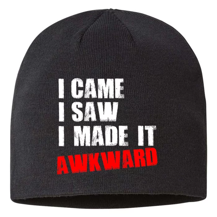 Vintage I Came I Saw I Made It Awkward Stamped 8 1/2in Sustainable Knit Beanie