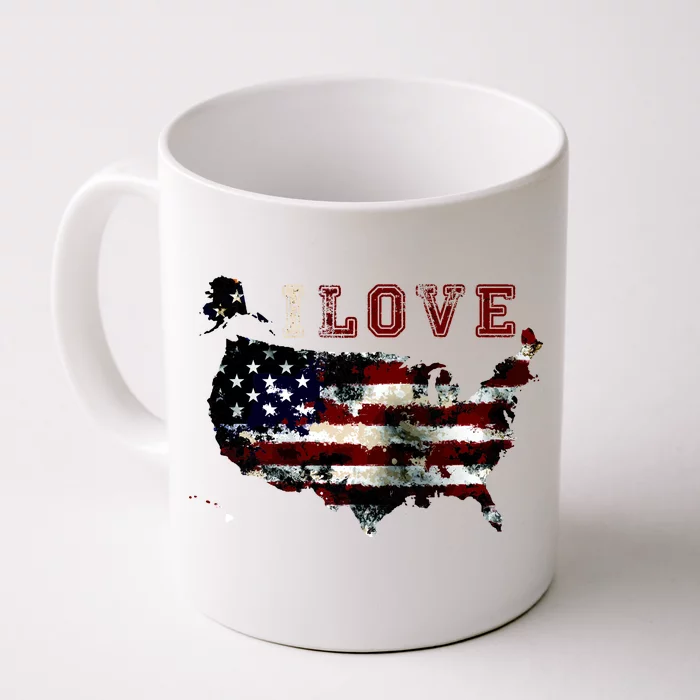 Vintage I Love The USA - United States Front & Back Coffee Mug