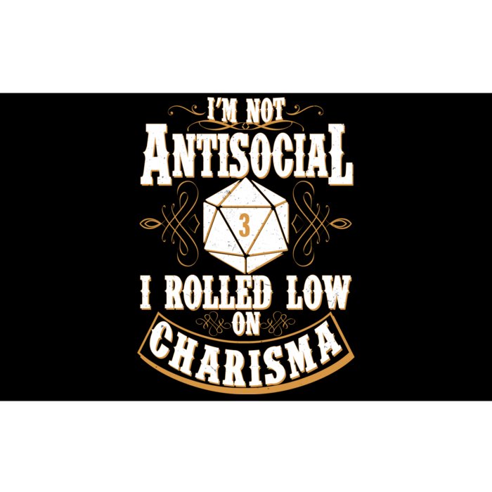 Vintage I'm Not Antisocial I Rolled Low On Charisma Bumper Sticker