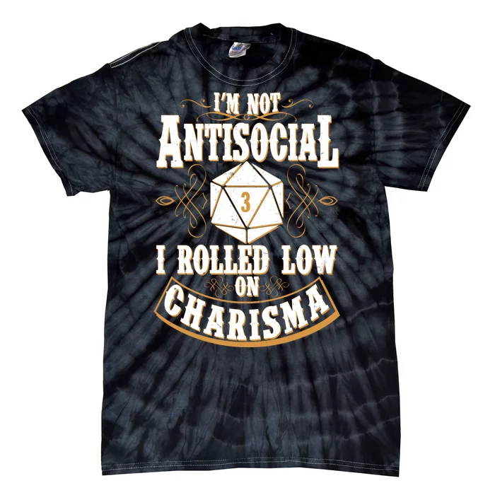 Vintage I'm Not Antisocial I Rolled Low On Charisma Tie-Dye T-Shirt