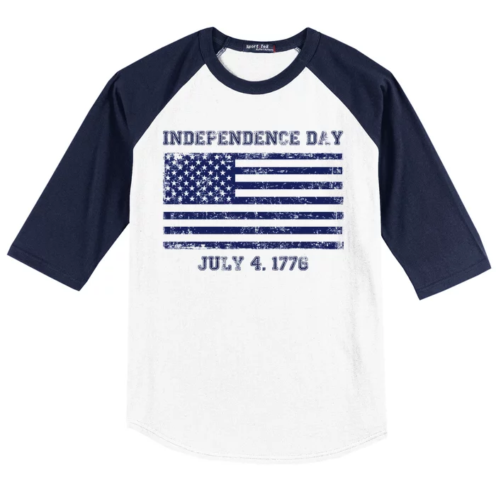 Vintage Independence Day 1776 Baseball Sleeve Shirt