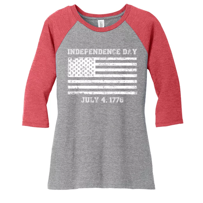 Vintage Independence Day 1776 Women's Tri-Blend 3/4-Sleeve Raglan Shirt