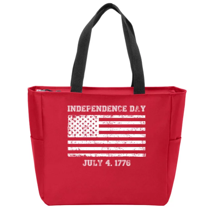 Vintage Independence Day 1776 Zip Tote Bag