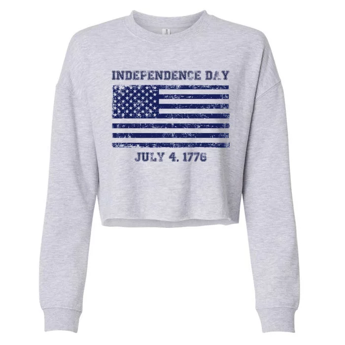 Vintage Independence Day 1776 Cropped Pullover Crew