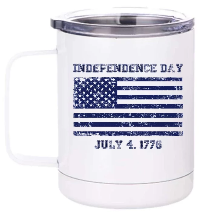 Vintage Independence Day 1776 Front & Back 12oz Stainless Steel Tumbler Cup