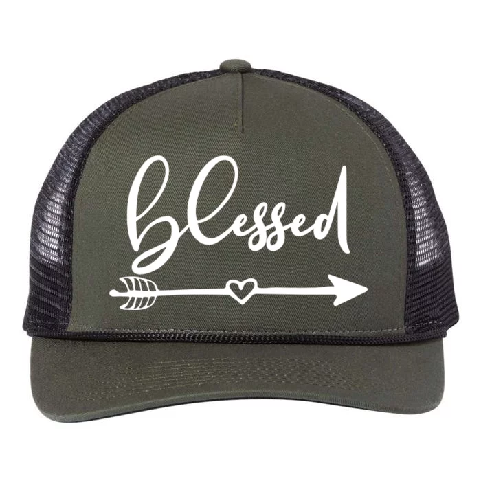 Vintage Inspirational Blessed Retro Rope Trucker Hat Cap