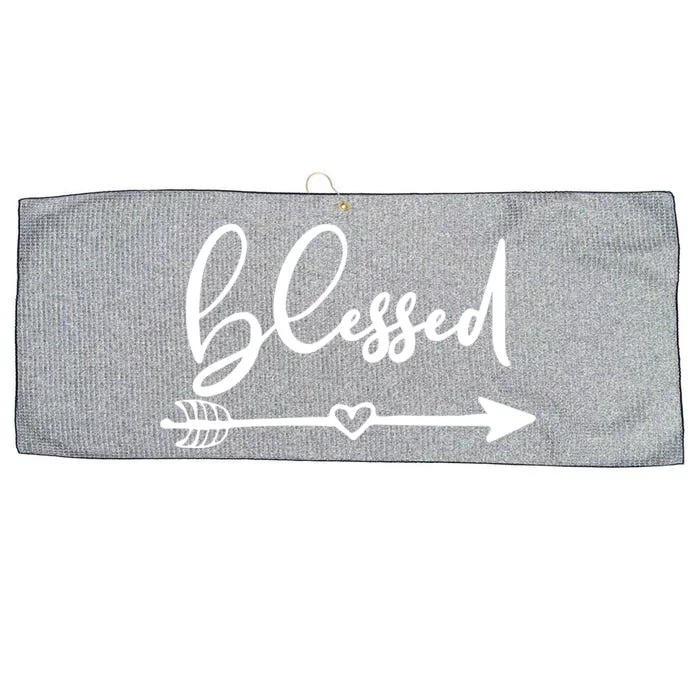 Vintage Inspirational Blessed Large Microfiber Waffle Golf Towel