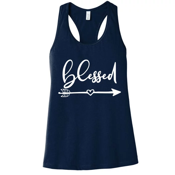 Vintage Inspirational Blessed Women's Racerback Tank