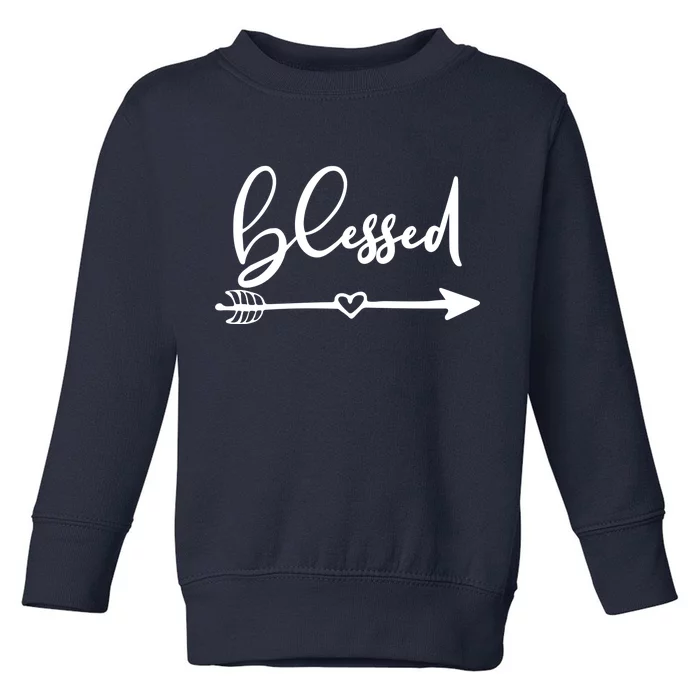 Vintage Inspirational Blessed Toddler Sweatshirt