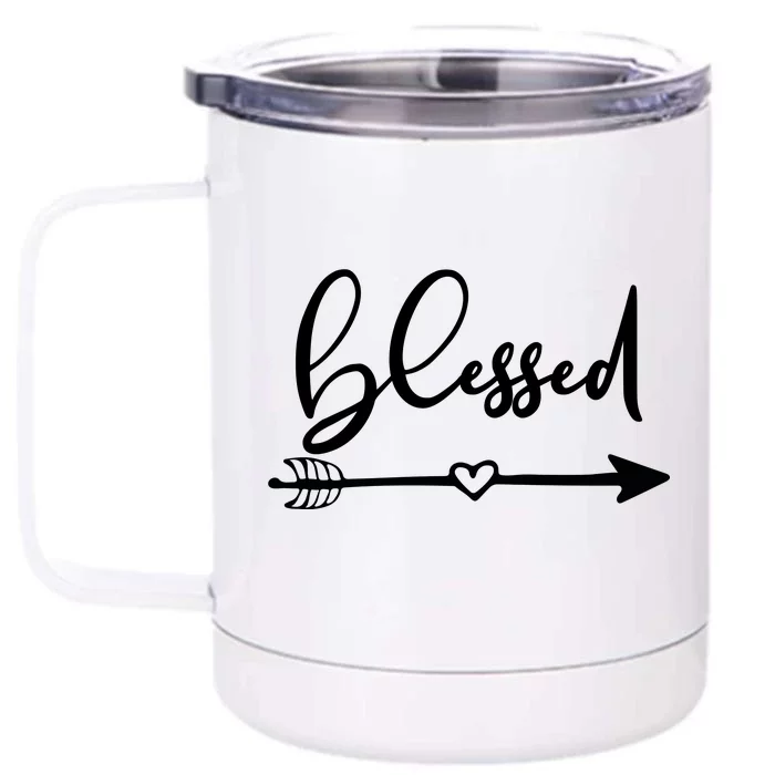 Vintage Inspirational Blessed Front & Back 12oz Stainless Steel Tumbler Cup