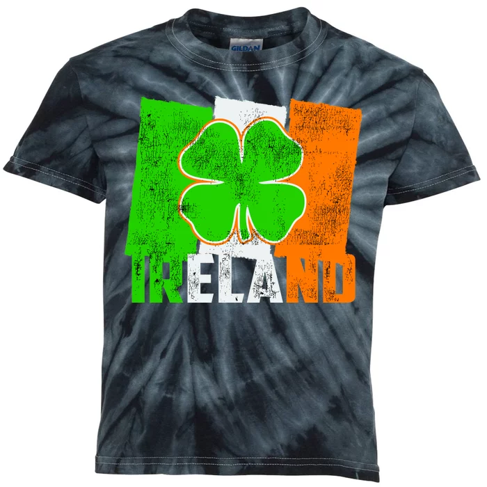 Vintage Ireland Irish Flag St. Patrick's Day Kids Tie-Dye T-Shirt