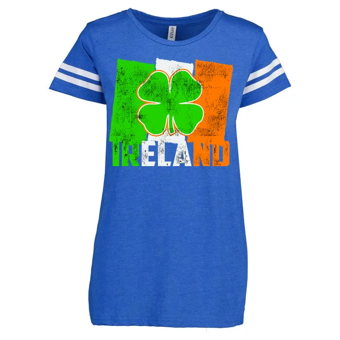 Vintage Ireland Irish Flag St. Patrick's Day Enza Ladies Jersey Football T-Shirt